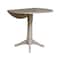 International Concepts Round 42 in Round Dual Drop Leaf Pedestal Table, 36.3 inH, Washed Gray Taupe, 42 W, 42 L, 36.3 in H K09-42DPT-27B-6B - alternate 7